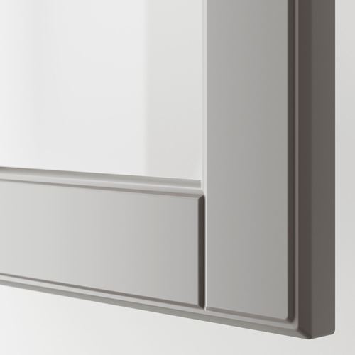 IKEA - BODBYN, glass door, grey, 30x100 cm