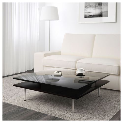 IKEA - TOFTERYD, coffee table, high-gloss black, 95x95 cm