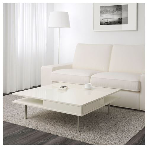 IKEA - TOFTERYD, coffee table, high-gloss white, 95x95 cm