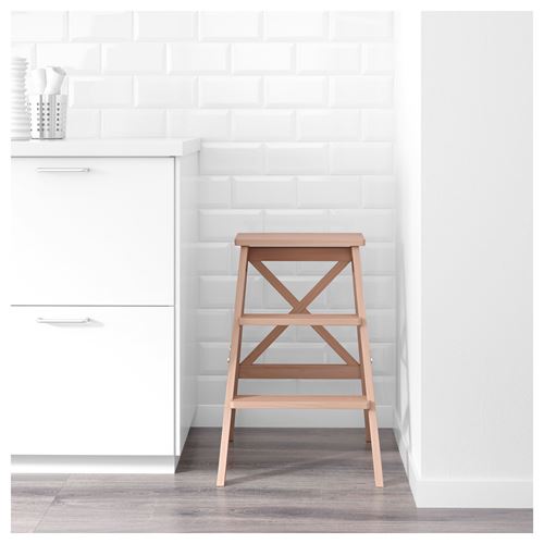 IKEA - BEKVAM, portatif merdiven, kayın, 63 cm