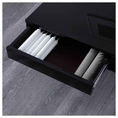 IKEA - TOFTERYD, coffee table, high-gloss black, 95x95 cm