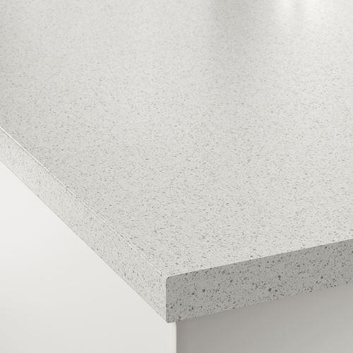 IKEA - SALJAN, worktop, white stone effect-laminate, 246x63,5x3,8 cm