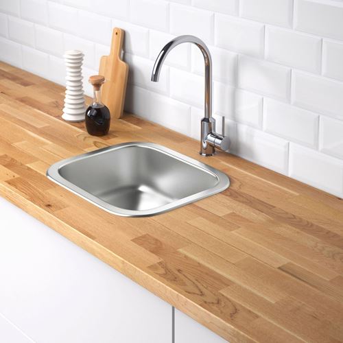 IKEA - FYNDIG, single-bowl insert sink, stainless steel, 46x40 cm