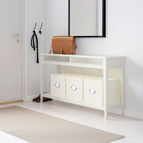 IKEA - LIATORP, konsol, beyaz-cam, 133x37x75 cm