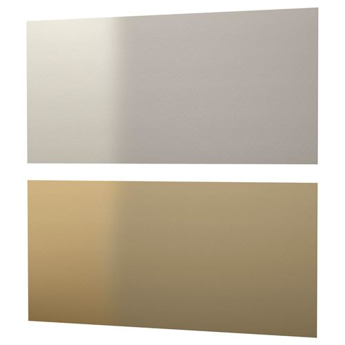 IKEA - LYSEKIL, two-sided wall panel, double sided brass-colour/stainless steel colour, 119,6x55 cm