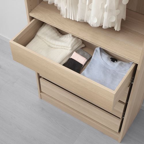 IKEA - KOMPLEMENT, drawer, white stained oak effect, 75x35 cm