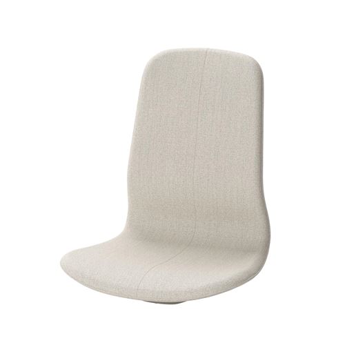 IKEA - LANGFJALL, office chair seat shell, Gunnared beige, 54x59 cm