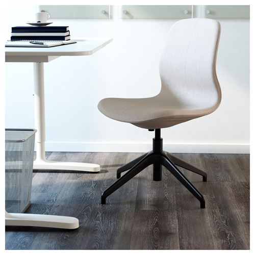 IKEA - LANGFJALL, çalışma sandalyesi, gunnared bej-siyah