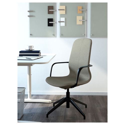 IKEA - LANGFJALL, office chair, Gunnared light green-black