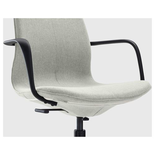 IKEA - LANGFJALL, office chair, Gunnared light green-black