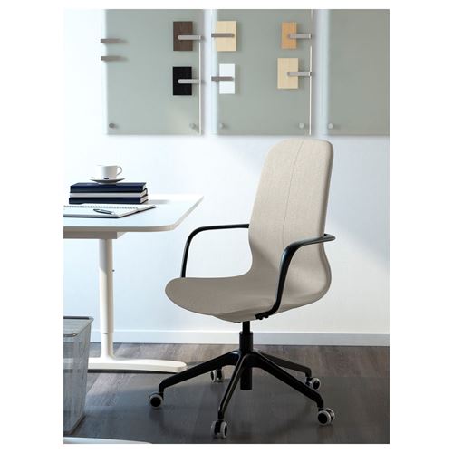 IKEA - LANGFJALL, office chair, gunnared beige-black