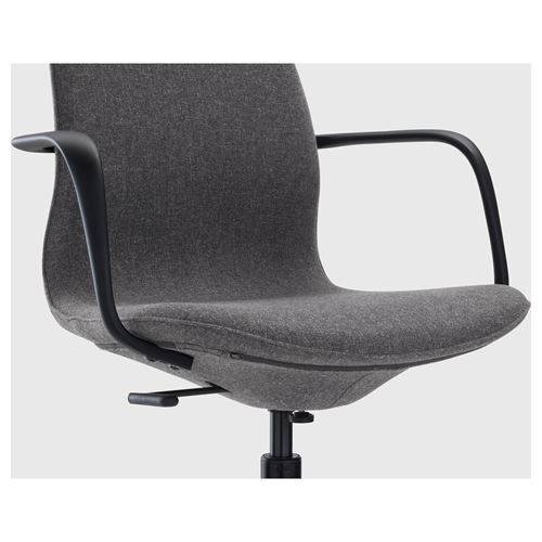 IKEA - LANGFJALL, office chair, gunnared dark grey-black