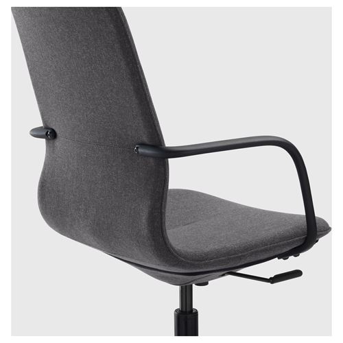 IKEA - LANGFJALL, office chair, gunnared dark grey-black