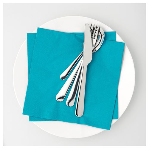 IKEA - FANTASTISK, paper napkin, turquoise, 40x40 cm