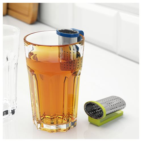 IKEA - SAKKUNNIG, tea infuser, light green/blue