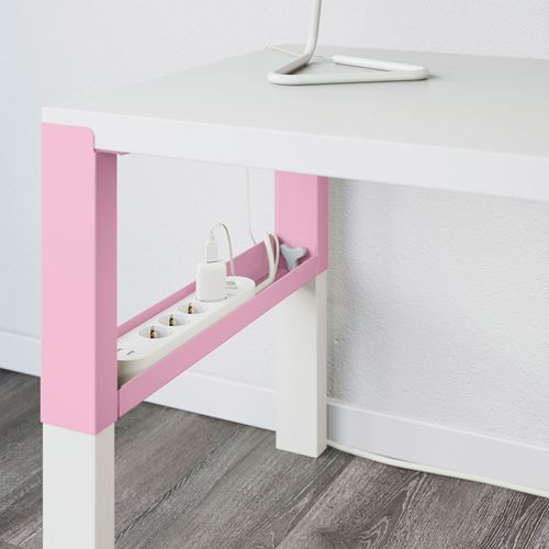IKEA - PAHL, kid's desk, white/pink, 96x58 cm
