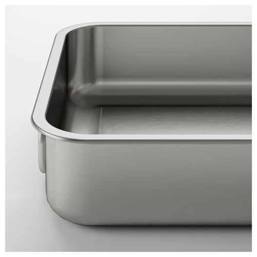 IKEA - KONCIS, oven dish, stainless steel, 26x20 cm