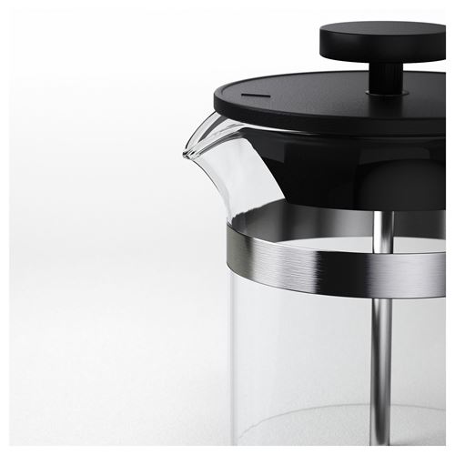 IKEA - UPPHETTA, french press, paslanmaz çelik-siyah, 0,4 lt