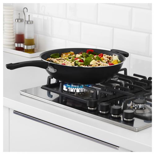 IKEA - TOLERANT, wok tava, siyah, 33 cm