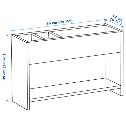 IKEA - PAHL, çocuk çalışma masası ek ünitesi, beyaz-yeşil, 64x17 cm