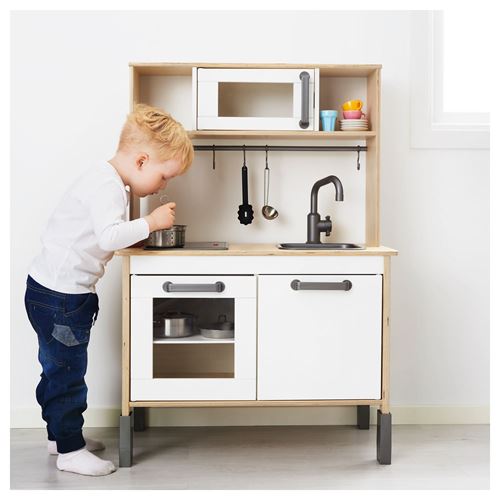 IKEA - DUKTIG, play kitchen, white/birch, 72x40x109 cm