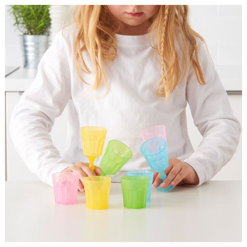 IKEA - DUKTIG, toy glass set, multicolour