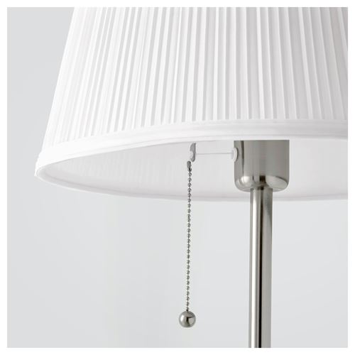 IKEA - ARSTID, floor lamp, white/nickel plated