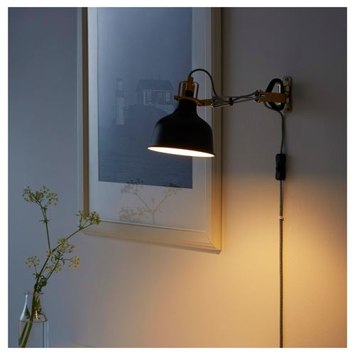 IKEA - RANARP, wall lamp, black