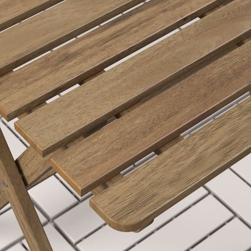 IKEA - ASKHOLMEN, folding chair and table set, light brown