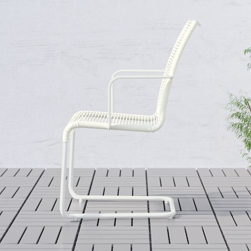 IKEA - VASMAN, chair with armrests, white