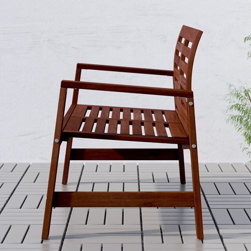 IKEA - APPLARÖ, bahçe bankı, kahverengi, 117x65x80 cm