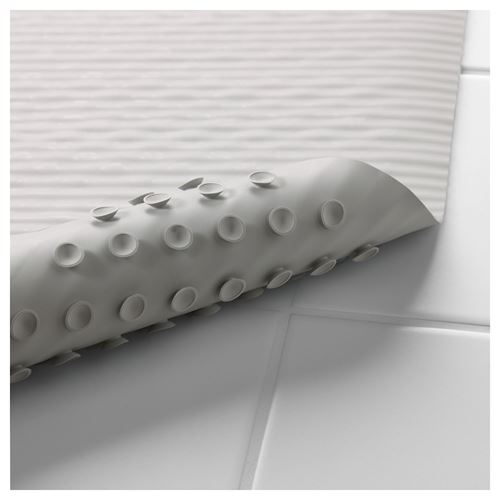 IKEA - DOPPA, bathtub mat, light grey, 33x84 cm