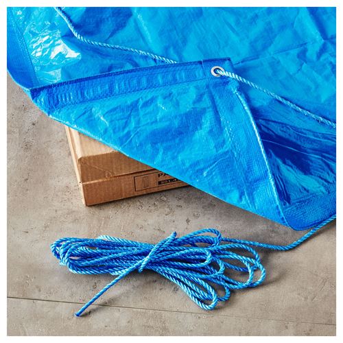 IKEA - FRAKTA, tarpaulin rope, blue, 10 m