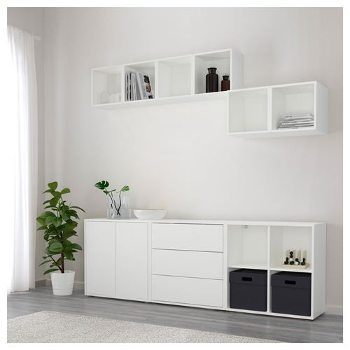 IKEA - EKET, storage combination, white, 210x35x180 cm