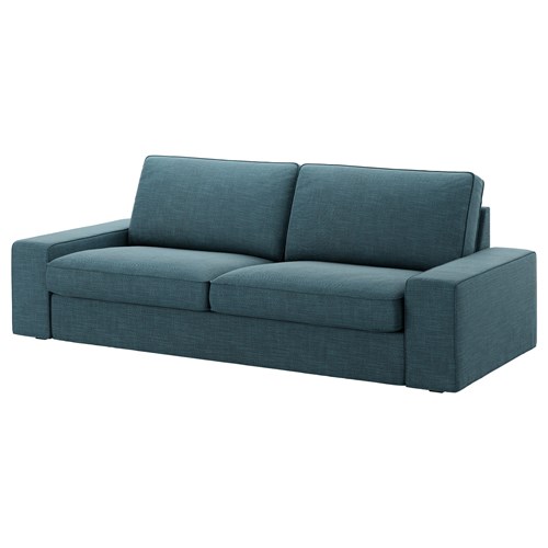 IKEA - KIVIK, 3'lü kanepe kılıfı, hillared koyu mavi