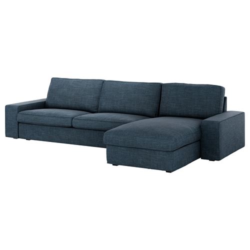 IKEA - KIVIK, 4-seat sofa with chaise longue, hillared dark blue