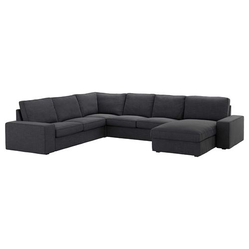 IKEA - KIVIK, 5-seat corner sofa with chaise longue, hillared anthracite
