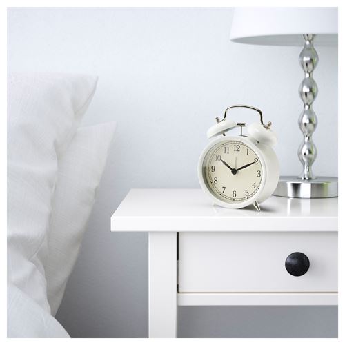 IKEA - DEKAD, alarm clock, white, 10 cm