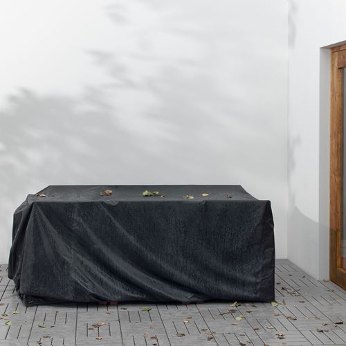 IKEA - TOSTERÖ, storage bag for outdoor furniture, black, 215x135 cm