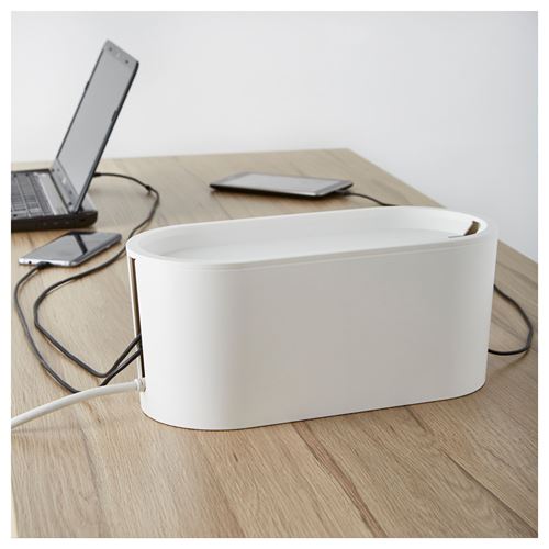 IKEA - ROMMA, cable management box, white