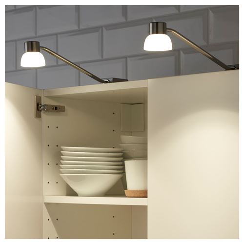 IKEA - LINDSHULT, LED'li dolap aydınlatması, nikel kaplama