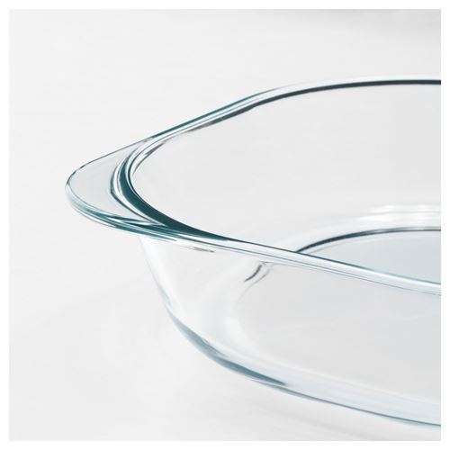 IKEA - FÖLJSAM, oven/serving dish, glass, 24,5x24,5 cm