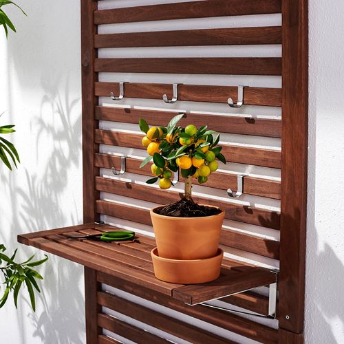 IKEA - APPLARÖ, duvar paneli ve bank, kahverengi, 80x44x158 cm