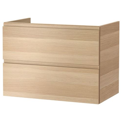 IKEA - GODMORGON, wash-basin cabinet, white stained oak effect, 80x47x58 cm