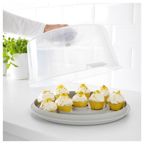 IKEA - KRISPIG, cake carrier, transparent, 36 cm