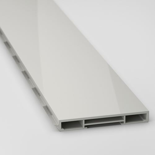 IKEA - RINGHULT, plinth, high-gloss light grey, 220x8 cm