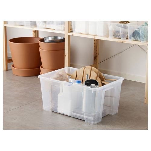 IKEA - SAMLA, box, transparent, 45 l