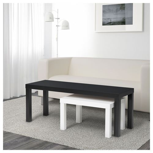 IKEA - LACK, nest of tables, black-white