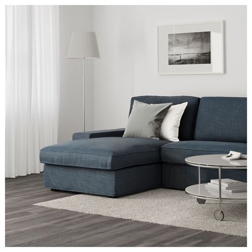 IKEA - KIVIK, 4-seat sofa with chaise longue, hillared dark blue