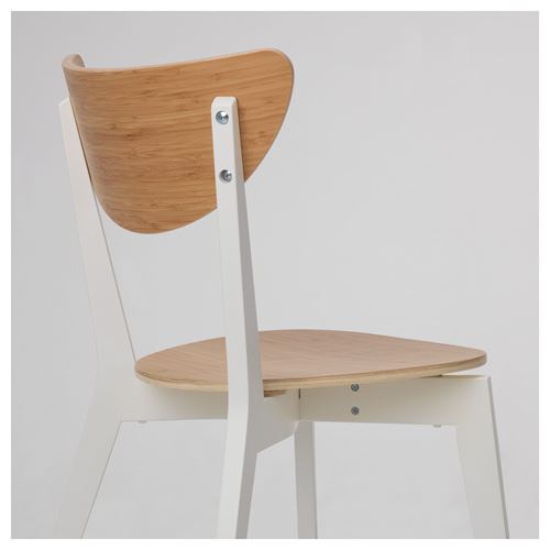IKEA - NORDMYRA, ahşap sandalye, bambu-beyaz